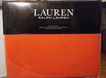 New Ralph Lauren King Size Sheet Set 4PC Cotton Flannel Color Red. Fixed Price $149.95.