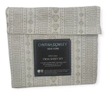 Cynthia Rowley Twin Sheet Set Sage Green Pattern 100% Cotton. Fixed Price $41.21.