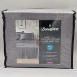 Beautyrest Smart 1000 Cooling Cotton 6-PIECE King Sheet Set Grey Alpha. Fixed Price $52.00.