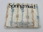 Vtg Springmaid King Flat Sheet Woodblock New Package Old Stock Modernist Usa. Fixed Price $26.00.
