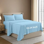 Non Sticky Cotton 4 Piece Queen Extra Deep Pocket Sheet Set, 100% Egyptian Co.... Fixed Price $43.62.