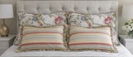 Waverly Cottage Floral Bird Bedding Set 2 King + Ruffled Euro. Fixed Price $39.96.