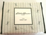 Eddie Bauer Twin Sheet Set 3 Pieces Kayak Cabin Camp Theme 100% Cotton New. Fixed Price $32.00.