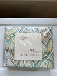 Pointehaven Paisley Full Sheet Set 100% Combed Cotton Has Deep Pocket 200 Tc Nwt. Fixed Price $60.00.
