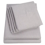 Queen Sheets Stripe Grey - 6 Piece 1500 Supreme Collection Fine Brushed Micro.... Fixed Price $71.29.