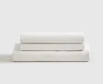 Nwt Quince Luxury Organic Sateen Fitted 3 Pc Sheet Set White Full Double MSRP$80. Fixed Price $54.99.