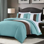 Chezmoi Collection 7-PIECE Pleated Stripe Bed In Bag Comforter Set With Sheets. Fixed Price $84.99.