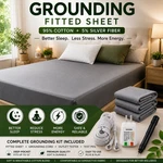 Grounding Fitted Sheet Queen King 95% Cotton Earthing Kit. Fixed Price $68.99.