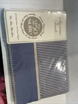 Blue White Stripe Flat Sheet Twin Cannon Royal Family Supreme Touch Pima Nwt. Fixed Price $42.00.