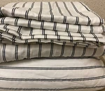 Threshold 400 Thread Count Performance Printed Sheet Set Black Stripe King. Fixed Price $57.99.