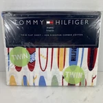 Vtg Tommy Hilfiger Twin Flat Sheet Surfs Up Surfboards Ringspun Irregular New. Fixed Price $19.95.