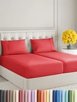 Split King Size 5 Piece Sheet Set Deep Pockets, Easy-fit, Wrinkle-free, Red. Fixed Price $29.99.