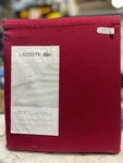 Lacoste Home Advantage Easy Care 4PC Queen Size Sheet Set Color Deep Red New. Fixed Price $80.00.