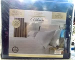Kensington Garden Valencia Striped 1000 Thread Count Queen Sheet Navy Nip. Fixed Price $98.00.