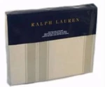 Ralph Lauren Amagansett Further Lane Ticking Flat Sheet Tan Sage Green Nwt Queen. Fixed Price $129.95.