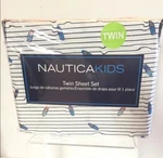 New Nautica Kids Twin Sheet Set Boat Blue White 3 Pieces. Fixed Price $39.99.