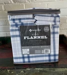 Lodge Collection Members Mark King Navy/gray Plaid 100% Flannel 6-PC Sheet Set. Fixed Price $34.98.
