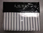 Ralph Lauren New Size Queen Spencer Stripe Blue White Cotton Sheet Set. Fixed Price $155.00.