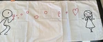 Human Touch Standard Size Pillow Cases Boy Blowing Kisses Girl Excellent Con.. Fixed Price $16.99.