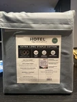 Hotel Signature Sateen King 800TC 100% Cotton Sheet Set Blue Ultra Soft 6PC. Fixed Price $69.99.