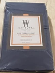 New Wamsutta 100% Egyptian Cotton Pillow Case Set Standard 620 Tc Blue Jean. Fixed Price $89.95.