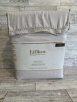 New Lillian August 4 Piece King Washed Sheet Set Lace Hem/trim Beige Luxury Soft. Fixed Price $180.00.