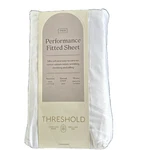 Threshold Full Performance Twin Fitted Sheet 100% Cotton Smooth Satin Finish New. Fixed Price $14.90.