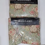 Vtg Ralph Lauren Charlotte Sage Grn Floral Rose Full Flat/fitted Sheet Nos. Fixed Price $105.00.
