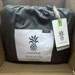 Cariloha Resort Sheet Set Queen Gray Viscose From Bamboo Cooling Odor Resist. Fixed Price $155.00.