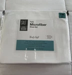 Salt Twin Microfiber Sheet Set White New Original Package. Fixed Price $15.00.