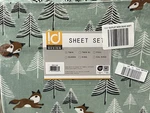 Intelligent Design Novelty Printed Flannel 3-PC. Sheet Set, Twin New. Fixed Price $32.00.