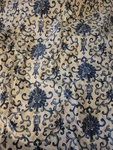 Ralph Lauren Fitted Twin Sheet Blue & White Porcelain Rosette Torn: As Is. Fixed Price $10.00.