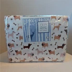 Divatex Dog Bone Paw Print Flannel Sheet Set 100% Cotton 3PC Bedding Twin. Fixed Price $24.99.