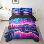 Beautiful Scene Comforter Set With Sheets Queen Size Aurora Bed In Bag .... Fixed Price $50.25.