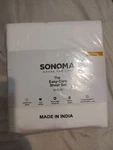Sonoma Goods For Life The Easy Care 525 Thread Count Sheet Set WR4 White Full Sz. Fixed Price $45.00.