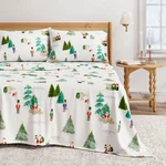 100% Cotton Holiday Printed Flannel Sheet Set - Great Bay Home (queen,. Fixed Price $44.99.