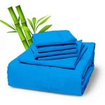 6 Piece Premium Bamboo Sheet Set, Deep Pockets, 50 Colors, 2200 Count, Soft. Fixed Price $38.99.