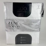 Luxe Touch Collection 4 Piece Queen Sheet Set White Cotton 300 Thread Count Nwt. Fixed Price $32.90.