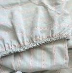 Ralph Lauren Coco Palm Fitted Sheet Queen Green Ivory Floral Stripe Spring Italy. Fixed Price $110.00.