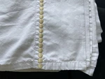 Pottery Barn Pearl Organic Percale Queen Size Flat Sheet Light Gold Embroidery. Fixed Price $28.00.