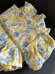 2 Euro Sham Pillowcases Custom Cotton Blue Yellow Ruffles French Country. Fixed Price $38.00.