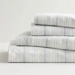 Cuddl Duds Heavyweight Flannel King Brushed Cotton Sheet Set Everyday Stripe. Fixed Price $56.56.
