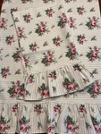 Ralph Lauren Marseilles 2 Standard Pillowcases Stripe Red Roses Vguc. Fixed Price $39.99.