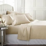 Danjor Linens Bed Sheet Set Size For Hot Sleepers, Queen, 06 - Cream. Fixed Price $55.99.
