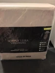Simply Vera Wang 600 Tc Pima Cotton Wind Chime Solid King Sheet Set New 4PC. Fixed Price $79.99.
