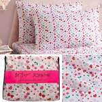 Betsey Johnson Sweet Tart/heart/cherries 3 Pc Twin Extra Long Sheet Set New!. Fixed Price $36.99.