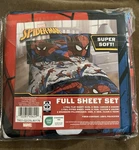 Marvel Spiderman Burst Multicolor Microfiber 4-PIECES Full Sheet Set New. Fixed Price $49.99.
