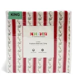 Martha Stewart Christmas Holiday Ribbon Floral Flannel Sheet Set King New. Fixed Price $79.99.