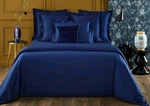 Yves Delorme Triomphe Twin Flat Sheet Marine Blue Organic Silky Sateen France. Fixed Price $150.00.