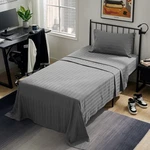 Sleep Zone Striped Cooling Twin Sheets Set - Kids Fitted Flat & Pillow. Fixed Price $33.98.